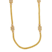 Leaflet Bridged Gold Plated Necklace Set