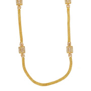 Leaflet Bridged Gold Plated Necklace Set