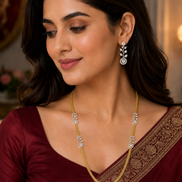 Leaflet Gold Silver Plated Necklace Set