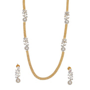 Leaflet Gold Silver Plated Necklace Set