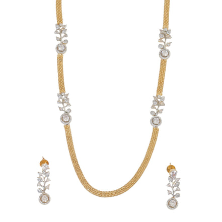 Leaflet Gold Silver Plated Necklace Set