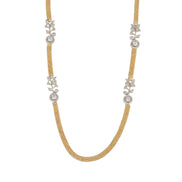 Leaflet Gold Silver Plated Necklace Set