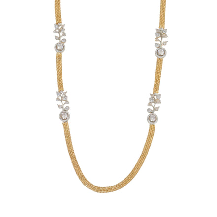 Leaflet Gold Silver Plated Necklace Set
