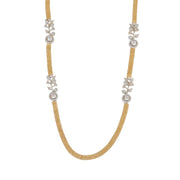 Leaflet Gold Silver Plated Necklace Set
