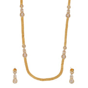 Leaflet Oval Gold Plated Necklace Set
