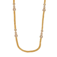 Leaflet Oval Gold Plated Necklace Set