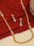 Leaflet Oval Gold Plated Necklace Set