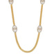 Gloomered Oval Gold Silver Plated Necklace Set