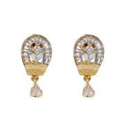 Gloomered Oval Gold Silver Plated Necklace Set