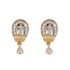 Gloomered Oval Gold Silver Plated Necklace Set