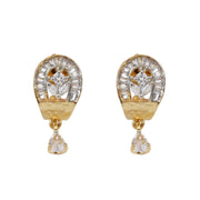 Gloomered Oval Gold Silver Plated Necklace Set