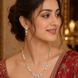Elegant Gold Silver Plated Necklace Set