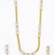 Elegant Gold Silver Plated Necklace Set
