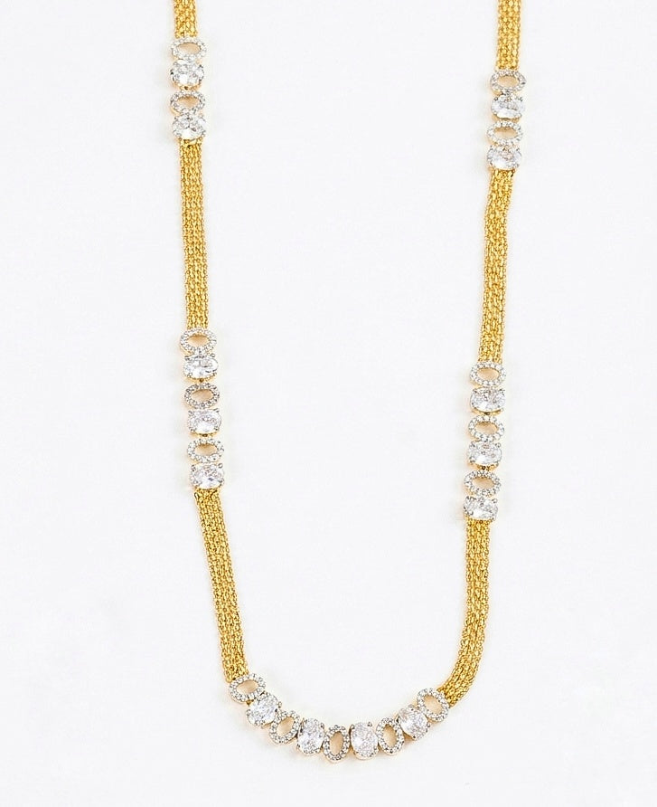 Elegant Gold Silver Plated Necklace Set