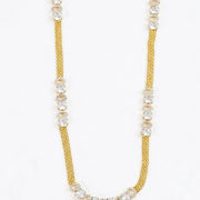 Elegant Gold Silver Plated Necklace Set