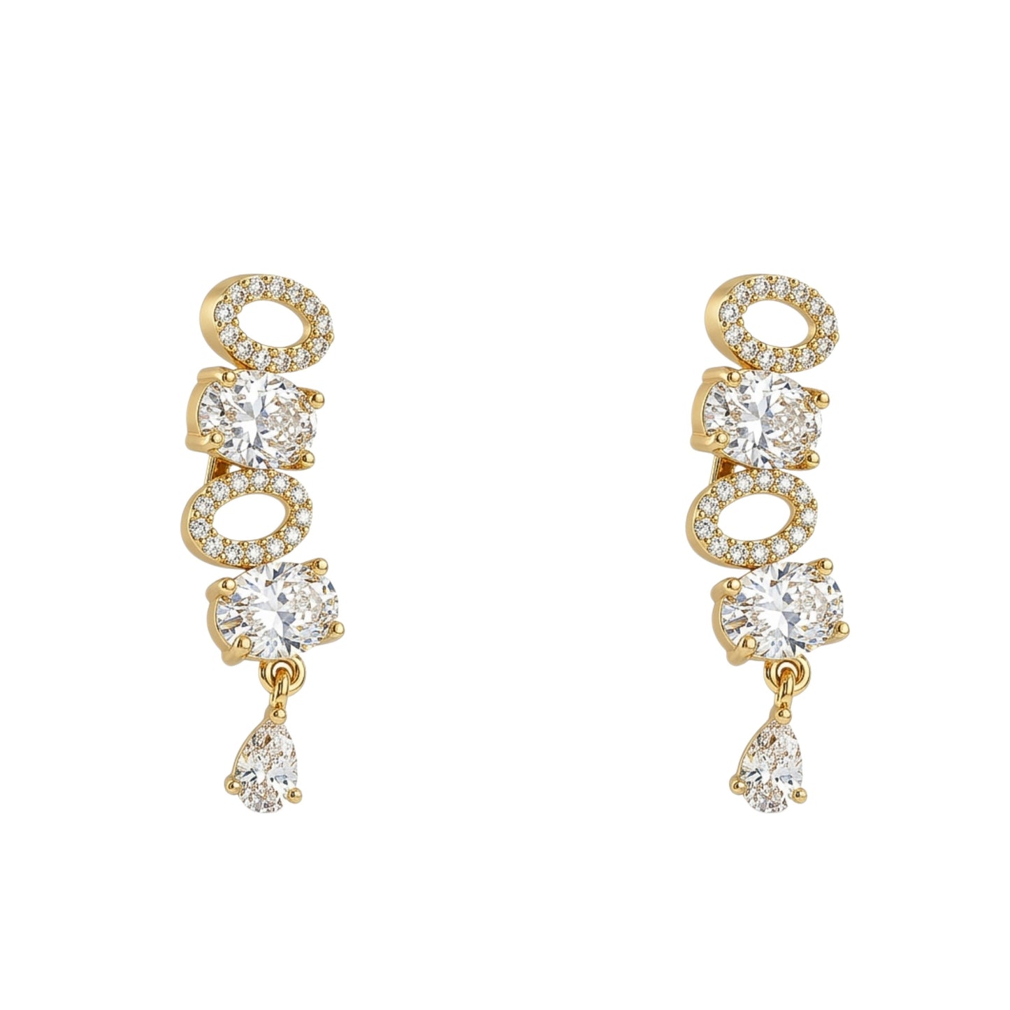 Elegant Gold Silver Plated Necklace Set