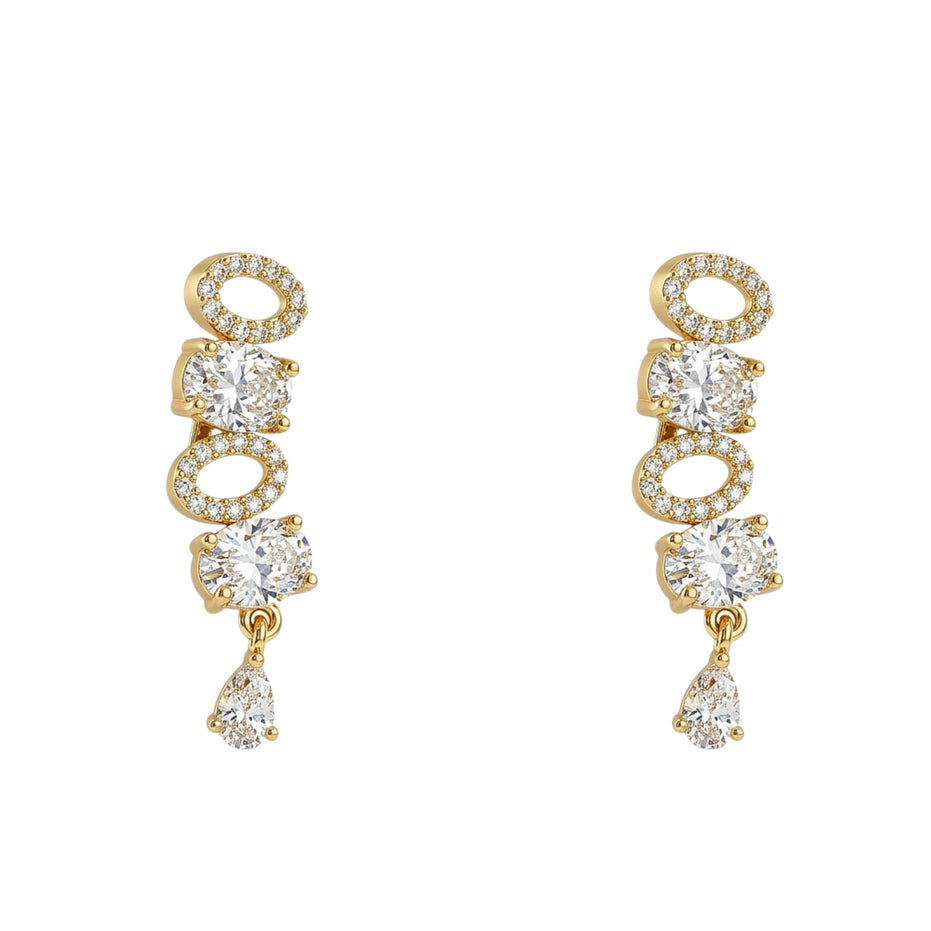 Elegant Gold Silver Plated Necklace Set