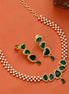 Elegant Stoned Gold Plated Necklace Set