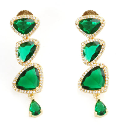 Elegant Stoned Gold Plated Necklace Set