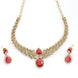 Zig Zag Curved Mehendi Plated Necklace Set with Earrings
