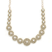 Luxurious Circular Mehendi Plated Necklace Set with Earrings
