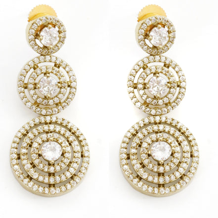 Luxurious Circular Mehendi Plated Necklace Set with Earrings