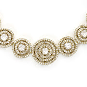 Luxurious Circular Mehendi Plated Necklace Set with Earrings