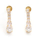 Double Layered White Stoned Gold Plated Necklace Set with Earrings