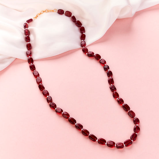 Vintage Inspired Gold Plated Beaded Necklace