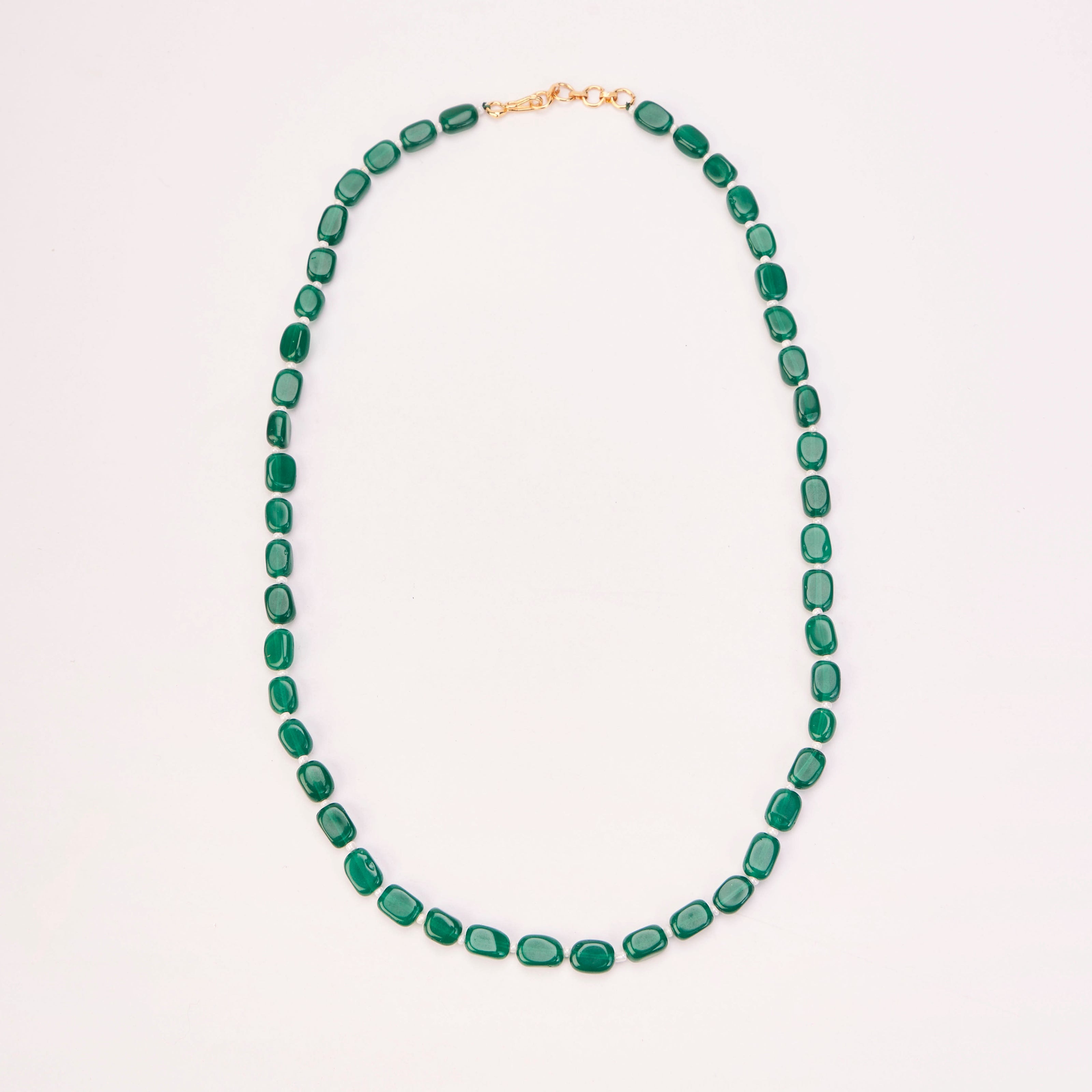 Vintage Inspired Gold Plated Beaded Necklace