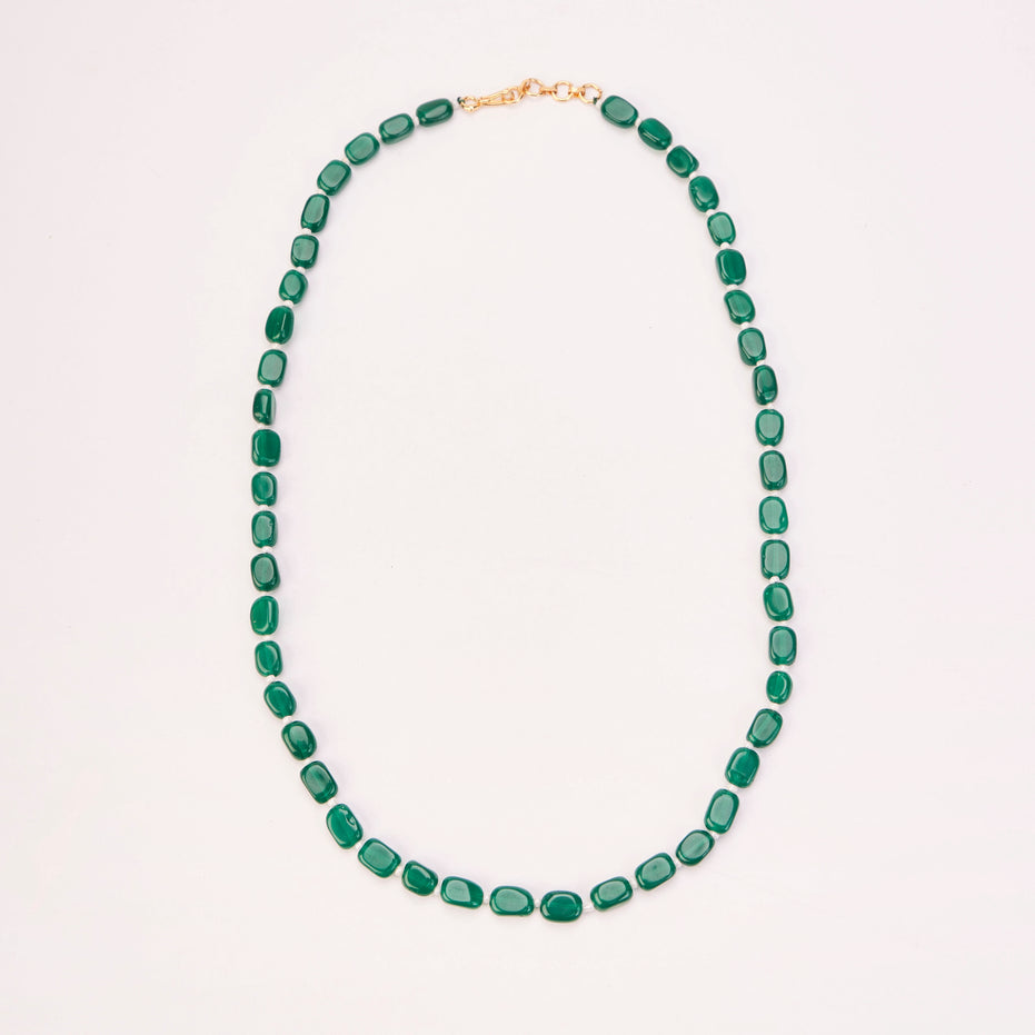 Vintage Inspired Gold Plated Beaded Necklace