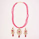 Floral Echanted Beaded Gold Plated Necklace Set with Earrings