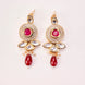Floral Echanted Beaded Gold Plated Necklace Set with Earrings