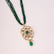 Floral Echanted Beaded Gold Plated Necklace Set with Earrings