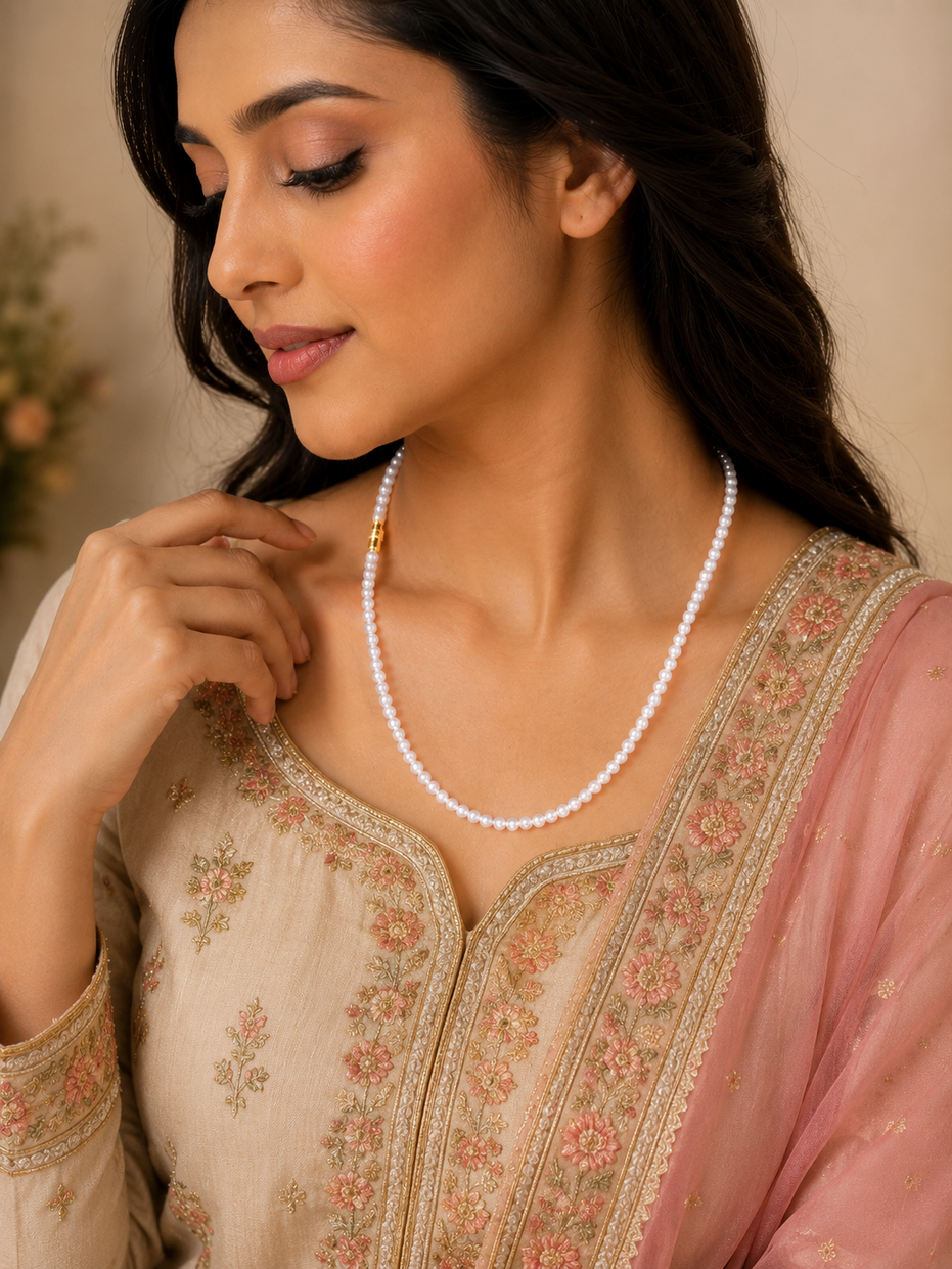 Classic Gemstone Gold Plated Necklace