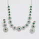 Halo Designed Rhodium Plated Necklace Set with Earrings