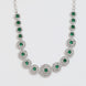 Halo Designed Rhodium Plated Necklace Set with Earrings