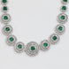 Halo Designed Rhodium Plated Necklace Set with Earrings