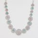 Halo Designed Rhodium Plated Necklace Set with Earrings