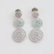 Halo Designed Rhodium Plated Necklace Set with Earrings
