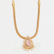 Mehendi Plated Oval Stone Traditional Attigai Necklace Set