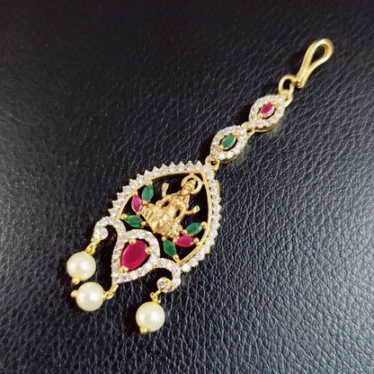 Radiance Laxmi Red-Green Tika - Opal Touch