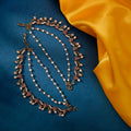 Mehendi Plated Pearl Drops & Stone Detailing with Floral Vine Pattern Kaan Chain