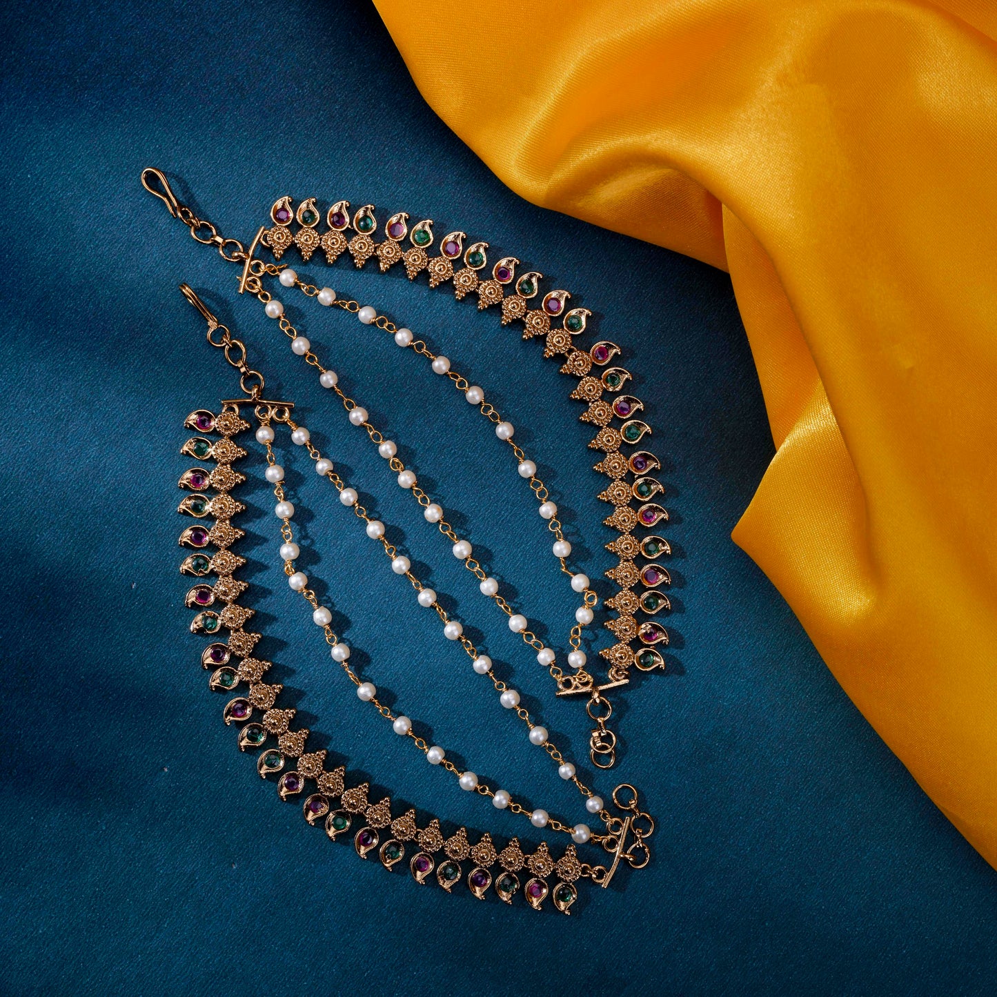 Adorned Mehendi Plated Kaan Chain