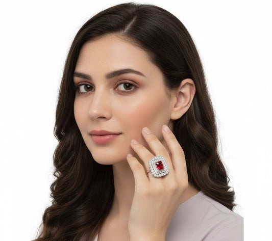 Radiant Rouge Brass Ring