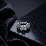 Rhodium Love Knot Ring