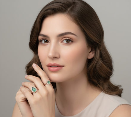 Royal Plum Crystal Ring in Rose Gold