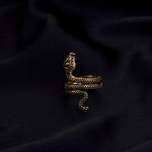 Serpent Gold Plated Twisted Ring