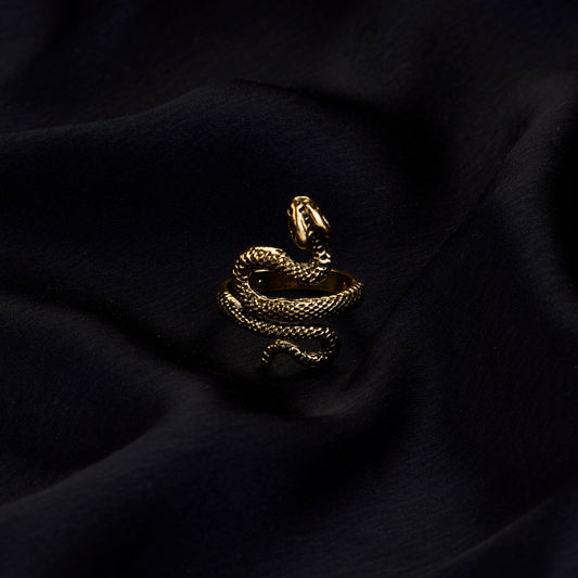 Embraced Gold Plated Viper Ring