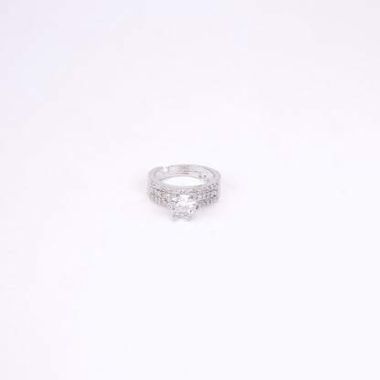 Opal Touch - Glamour Rhodium Diamond Ring - Ring